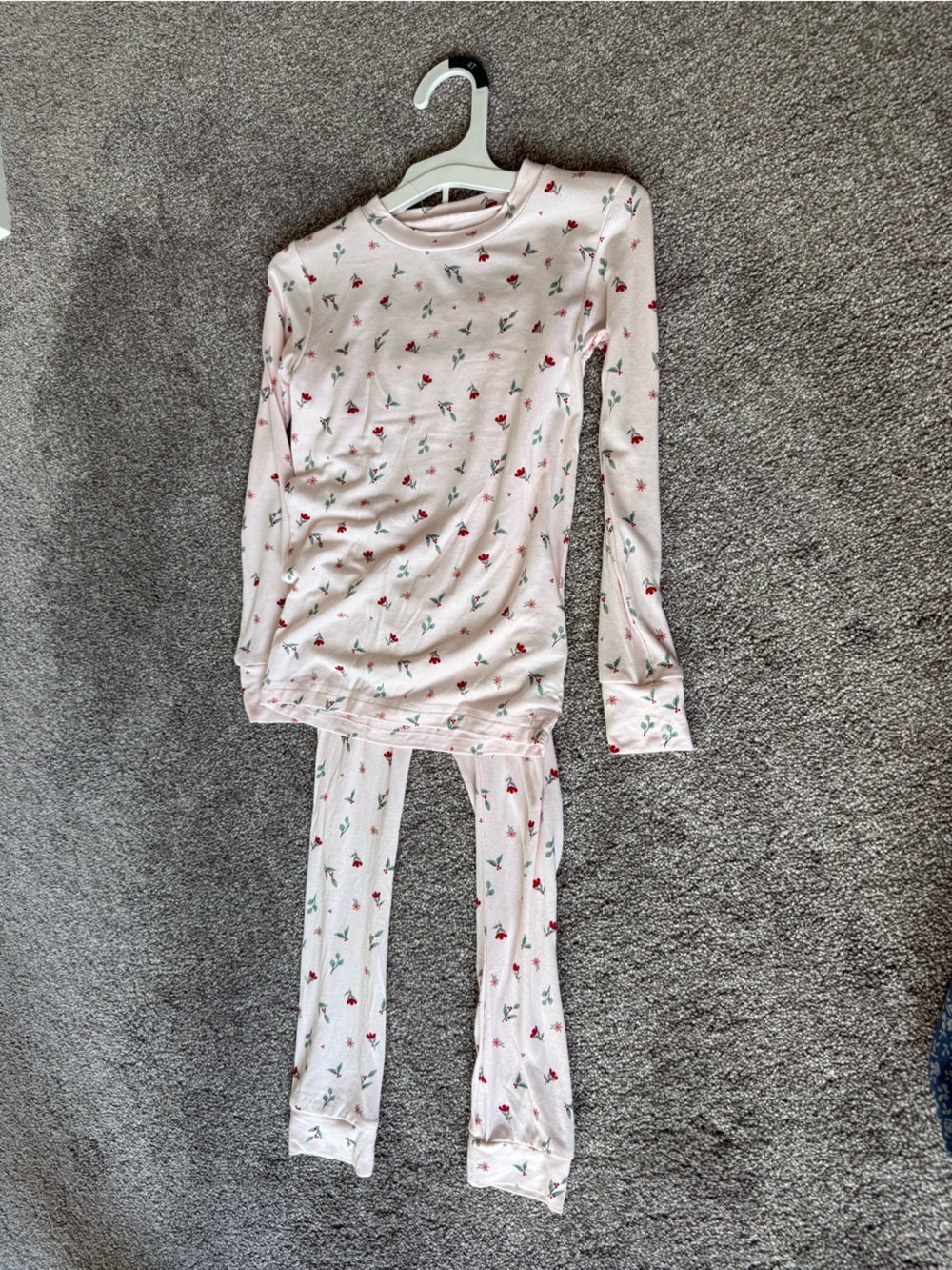 Carter's Light Pink Floral One-Piece Footie Set